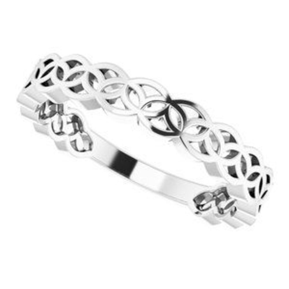 Sterling Silver Geometric Stackable Ring - image 5
